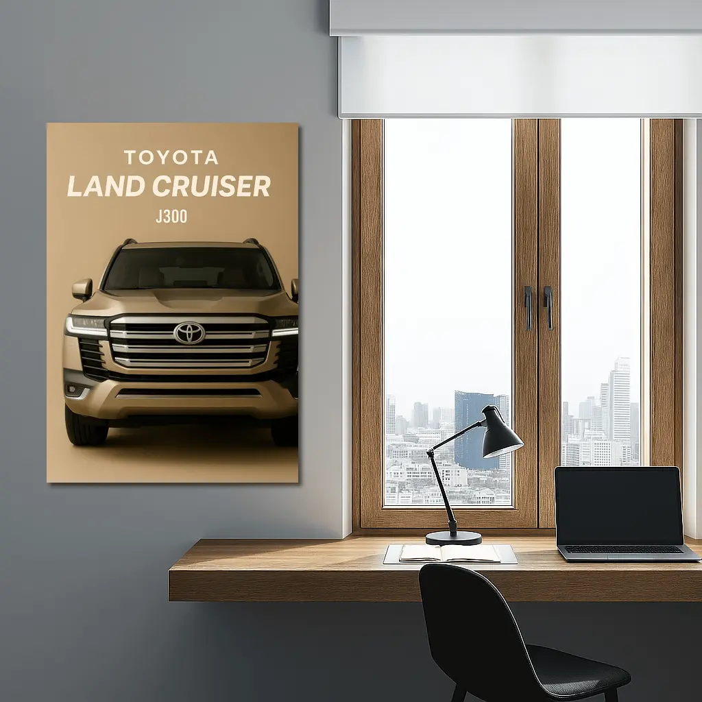 Toyota Land Cruiser J300 Front View Beige – Wall Art