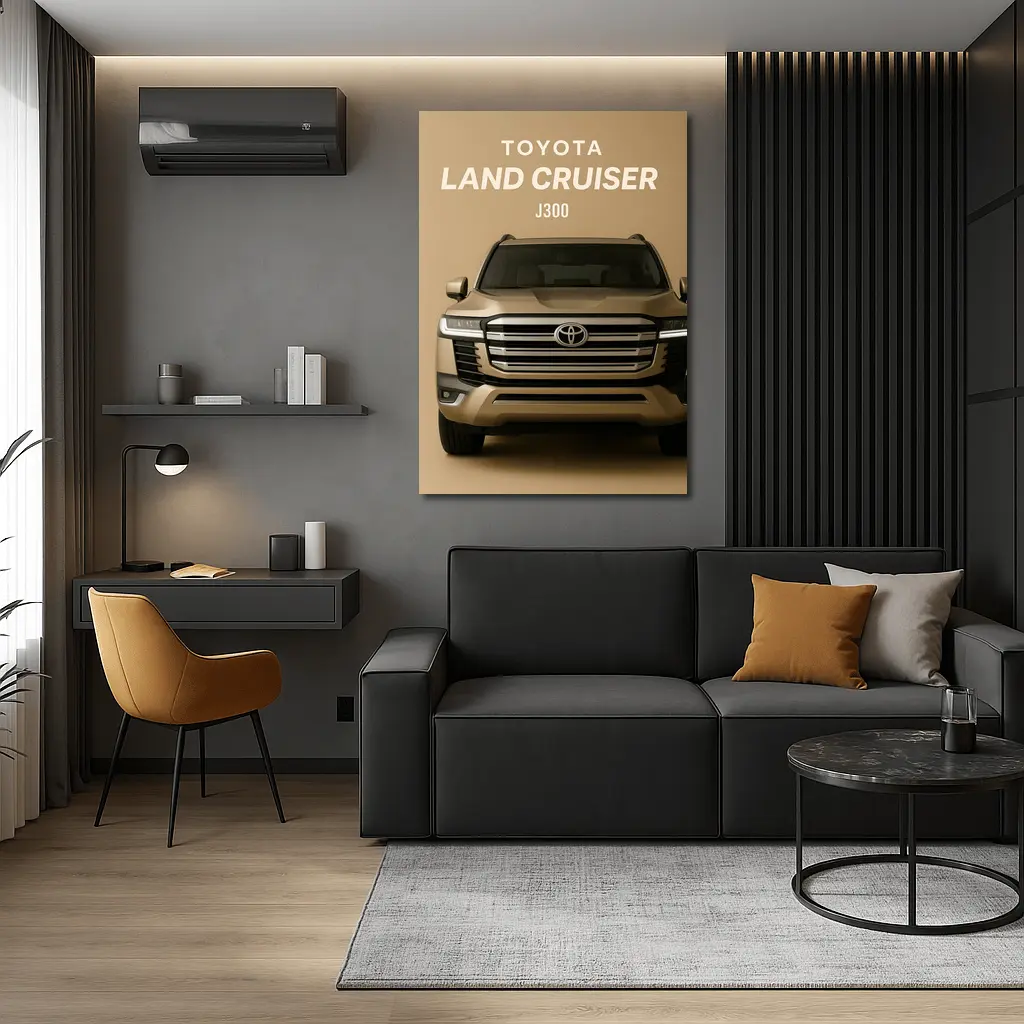 Toyota Land Cruiser J300 Front View Beige – Wall Art