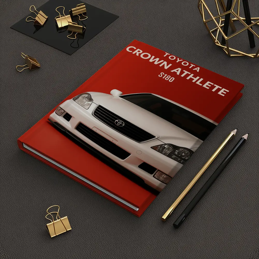 Toyota Crown Athlete S180 Red Background – Notebooks