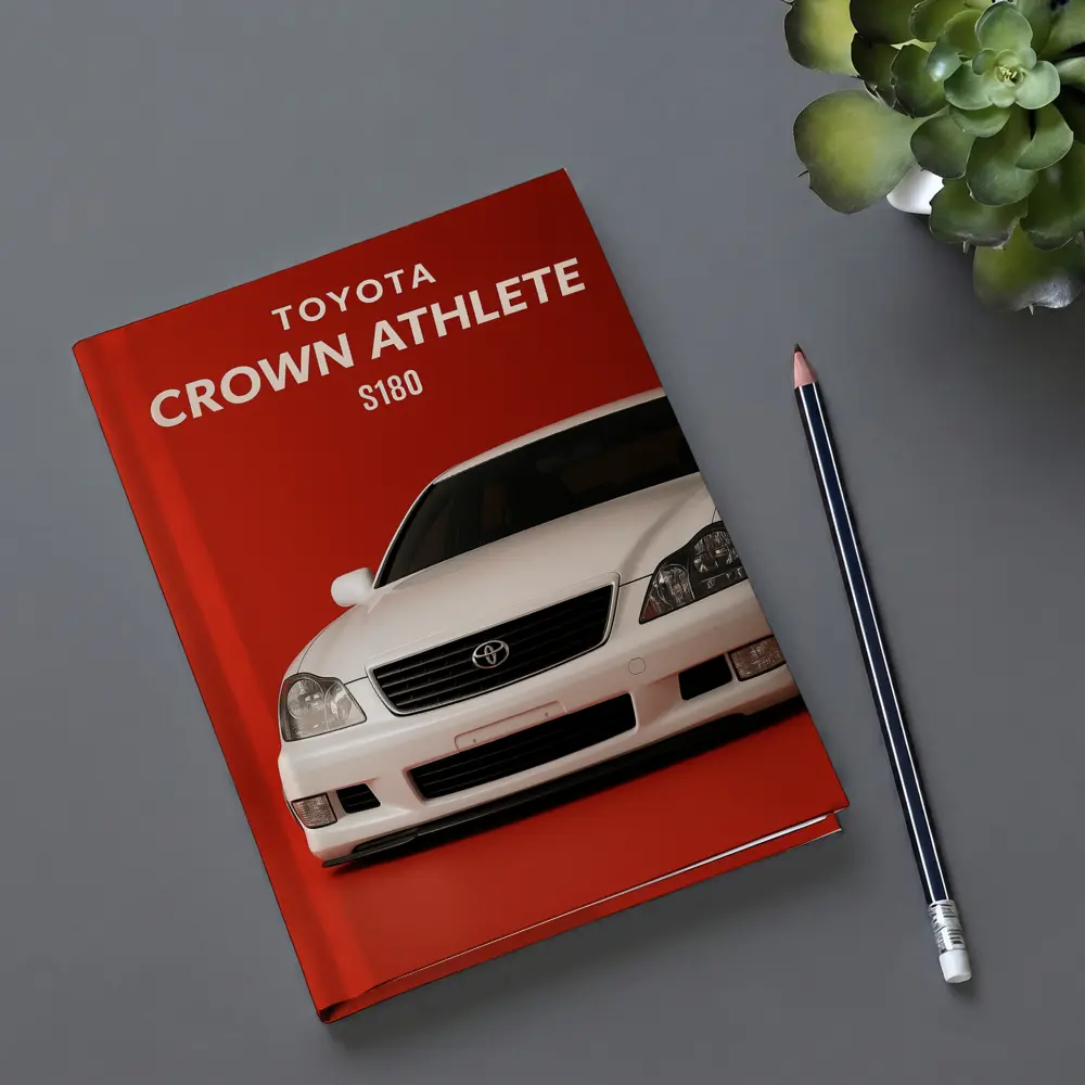 Toyota Crown Athlete S180 Red Background – Notebooks