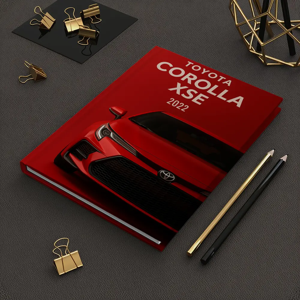 2022 Toyota Corolla XSE Red Background Art – Notebooks