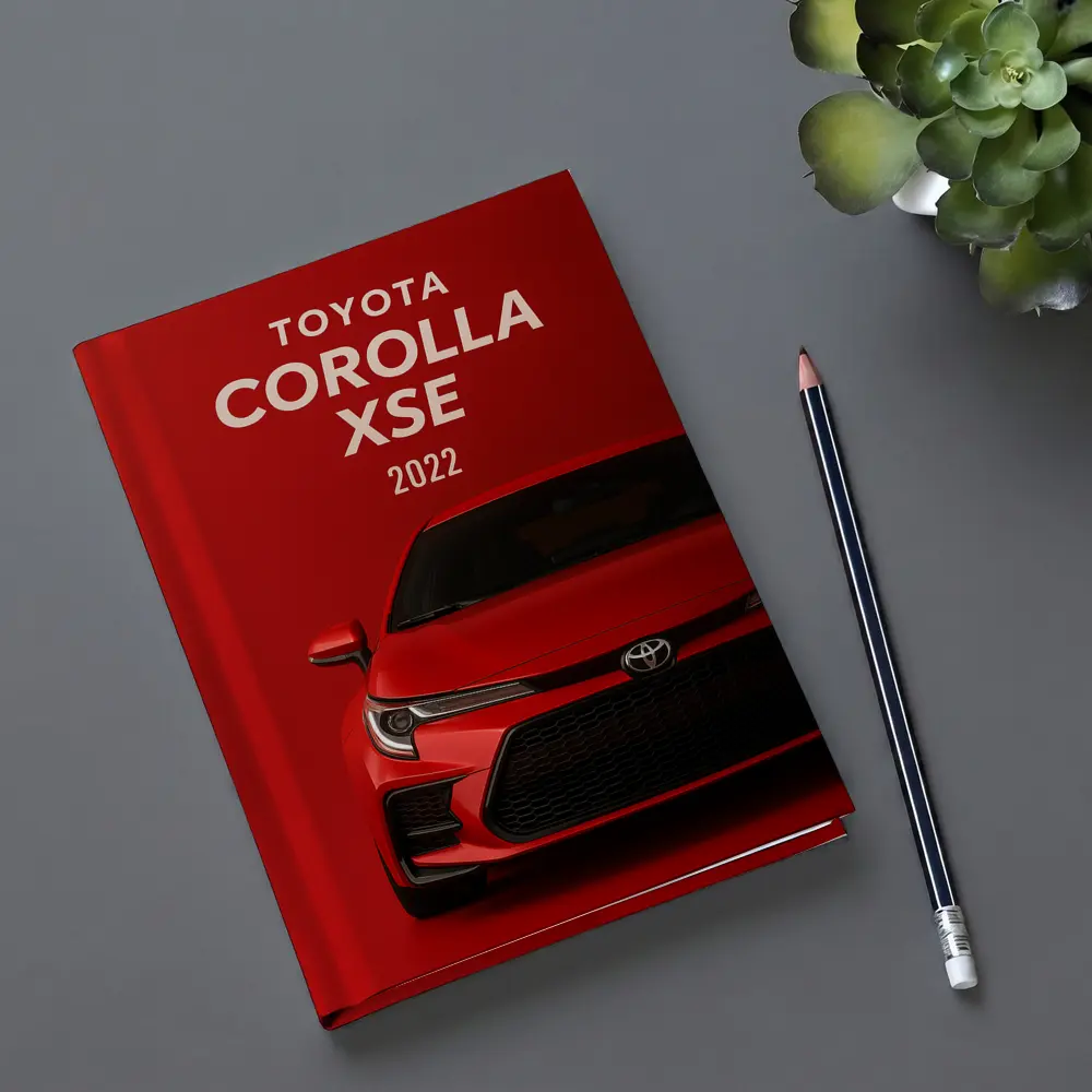2022 Toyota Corolla XSE Red Background Art – Notebooks