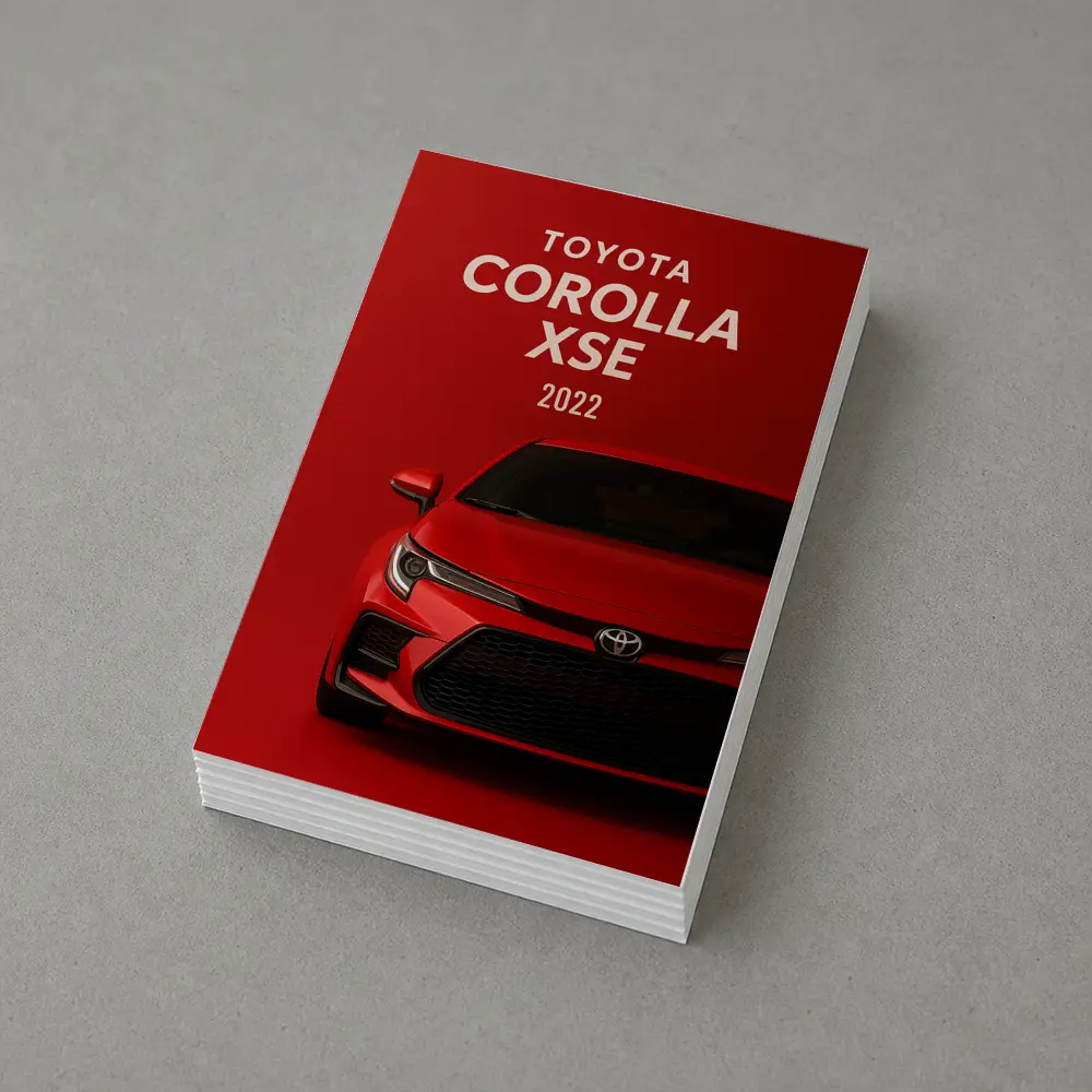 2022 Toyota Corolla XSE Red Background Art – Postcards