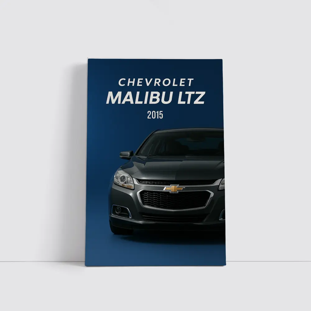 Chevrolet Malibu LTZ Front View Blue Background – Wall Art