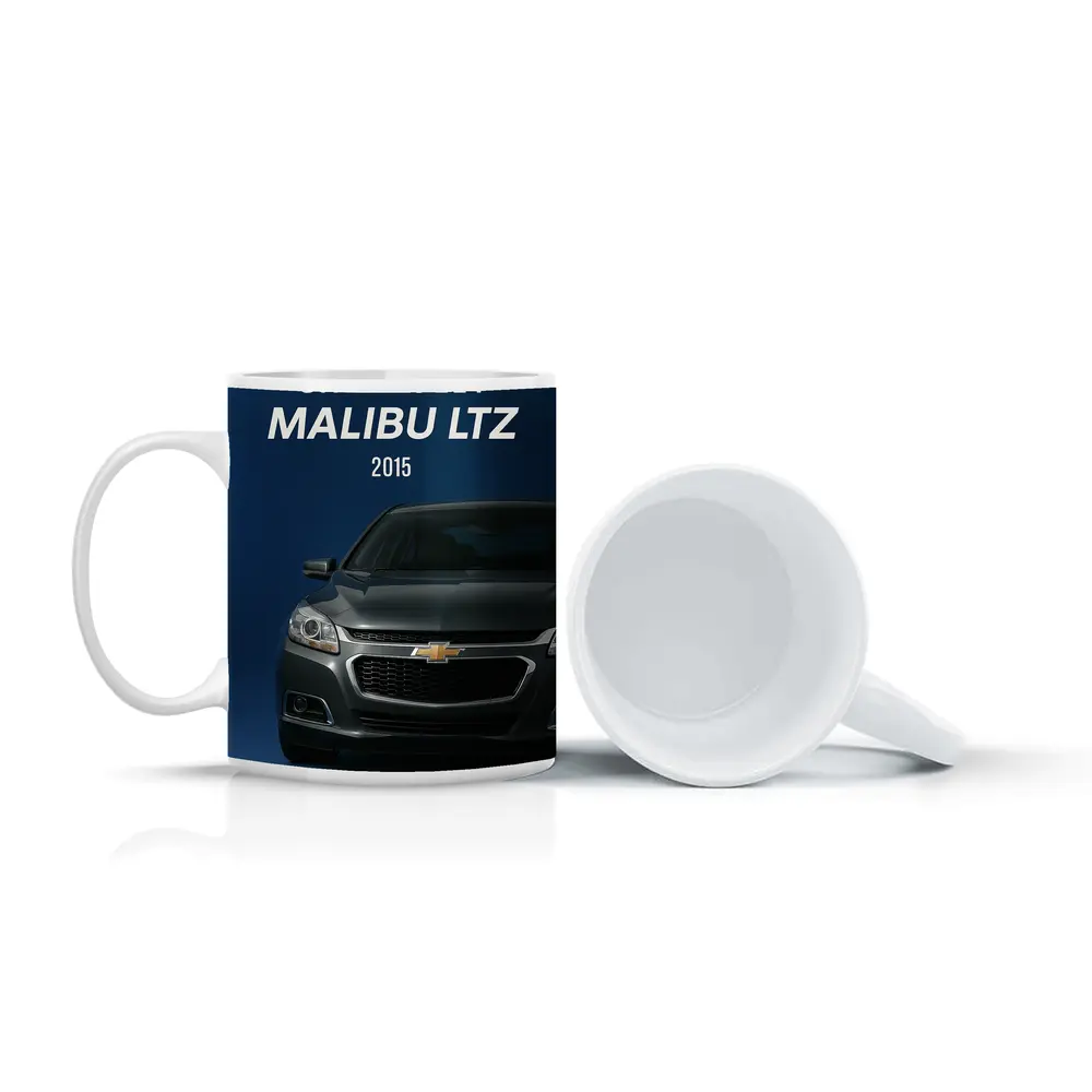 Chevrolet Malibu LTZ Front View Blue Background – Mugs