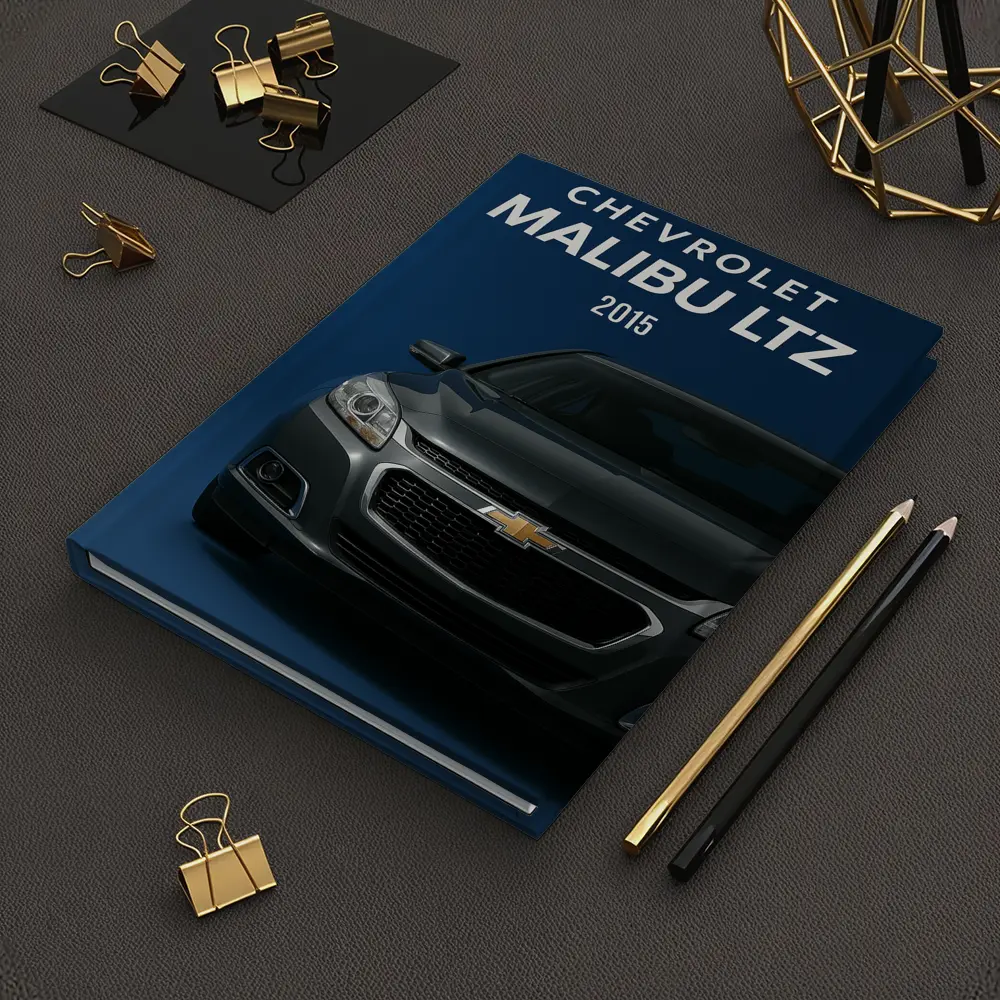 Chevrolet Malibu LTZ Front View Blue Background – Notebooks