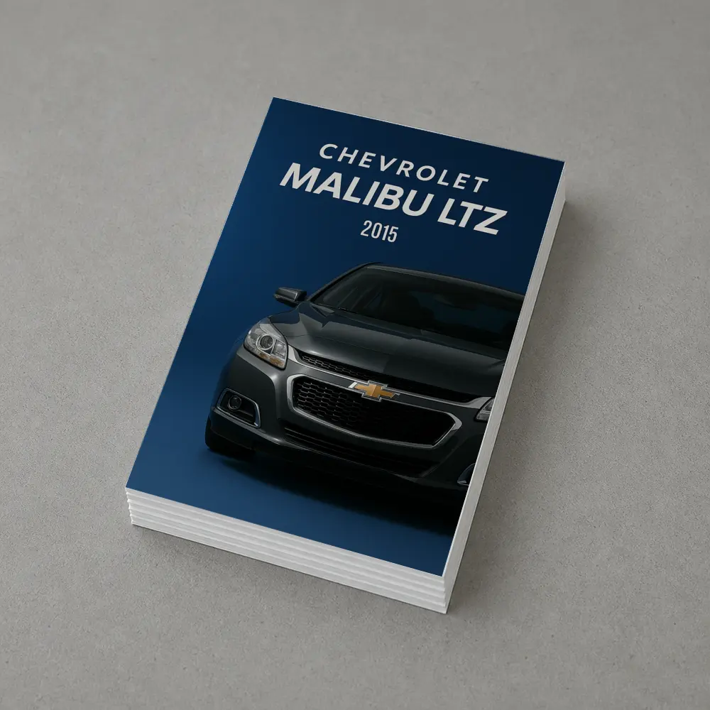 Chevrolet Malibu LTZ Front View Blue Background – Postcards