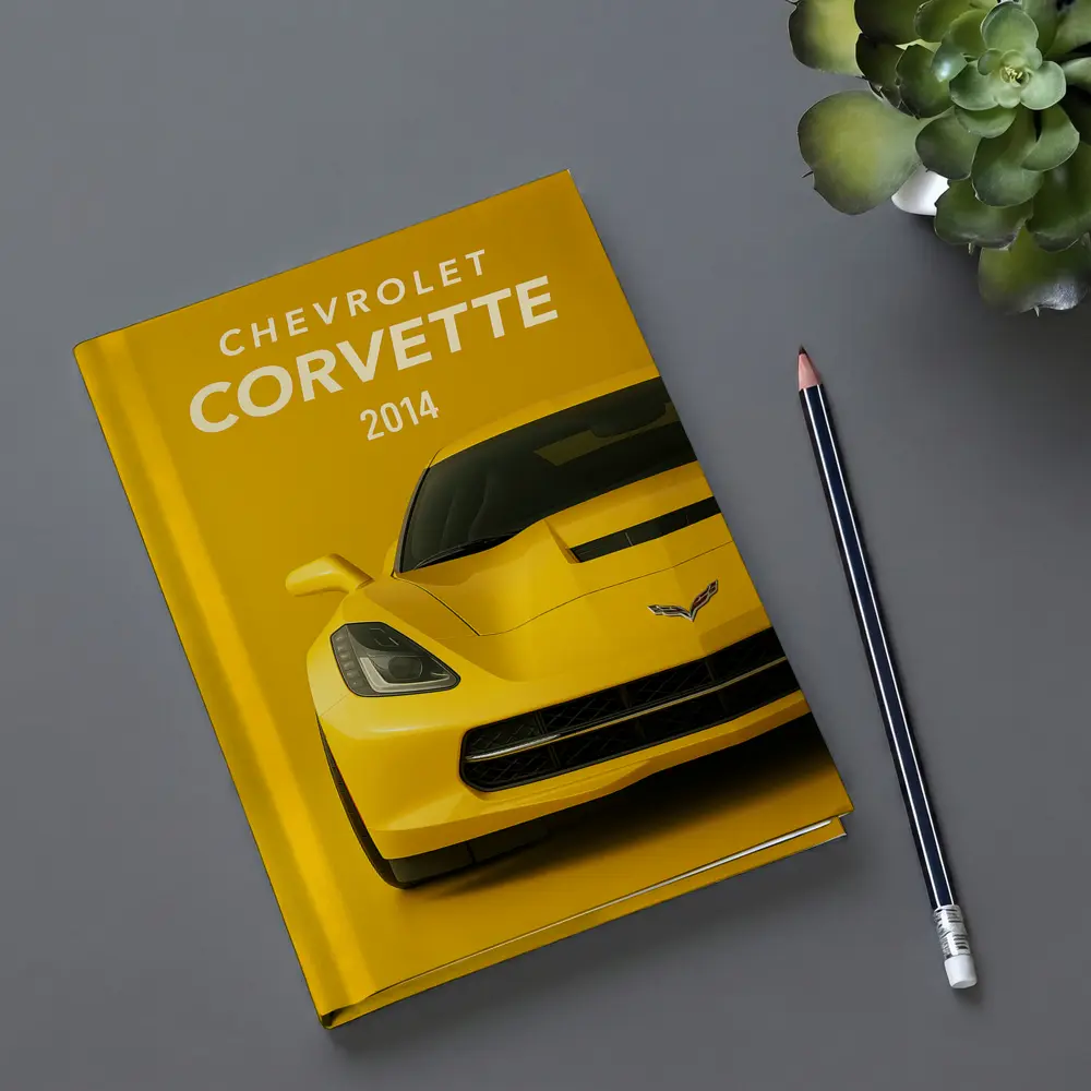 Chevrolet Corvette 2014 Yellow Front View – Notebooks