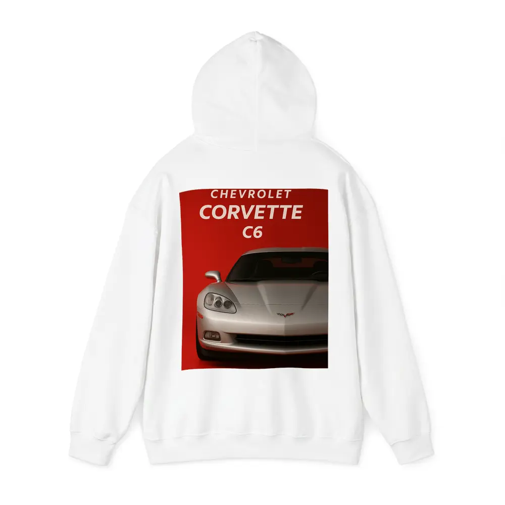 Chevrolet Corvette C6 Red Background Art – Hoodies