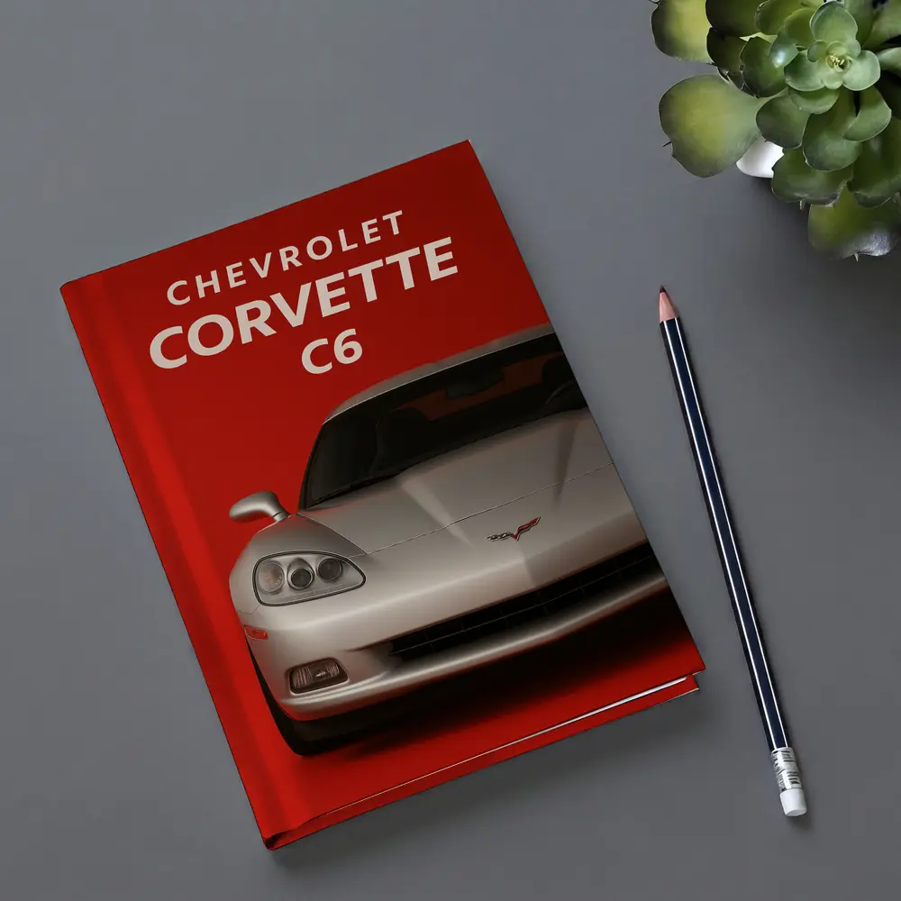 Chevrolet Corvette C6 Red Background Art – Notebooks