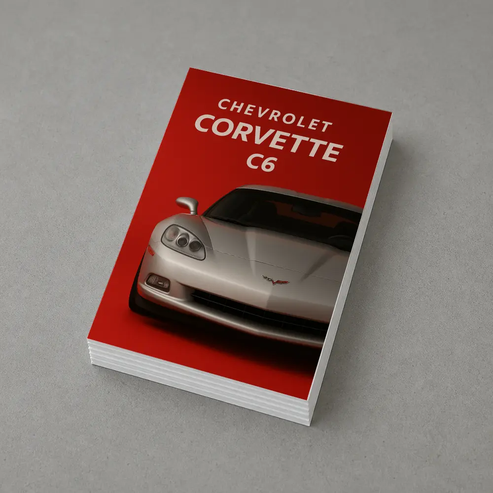 Chevrolet Corvette C6 Red Background Art – Postcards