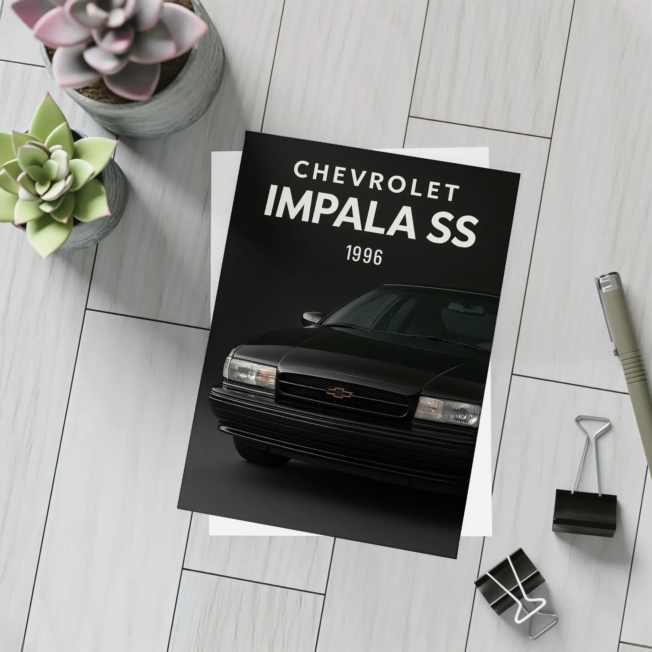 Chevrolet Impala SS Dark Studio Portrait – Postcards