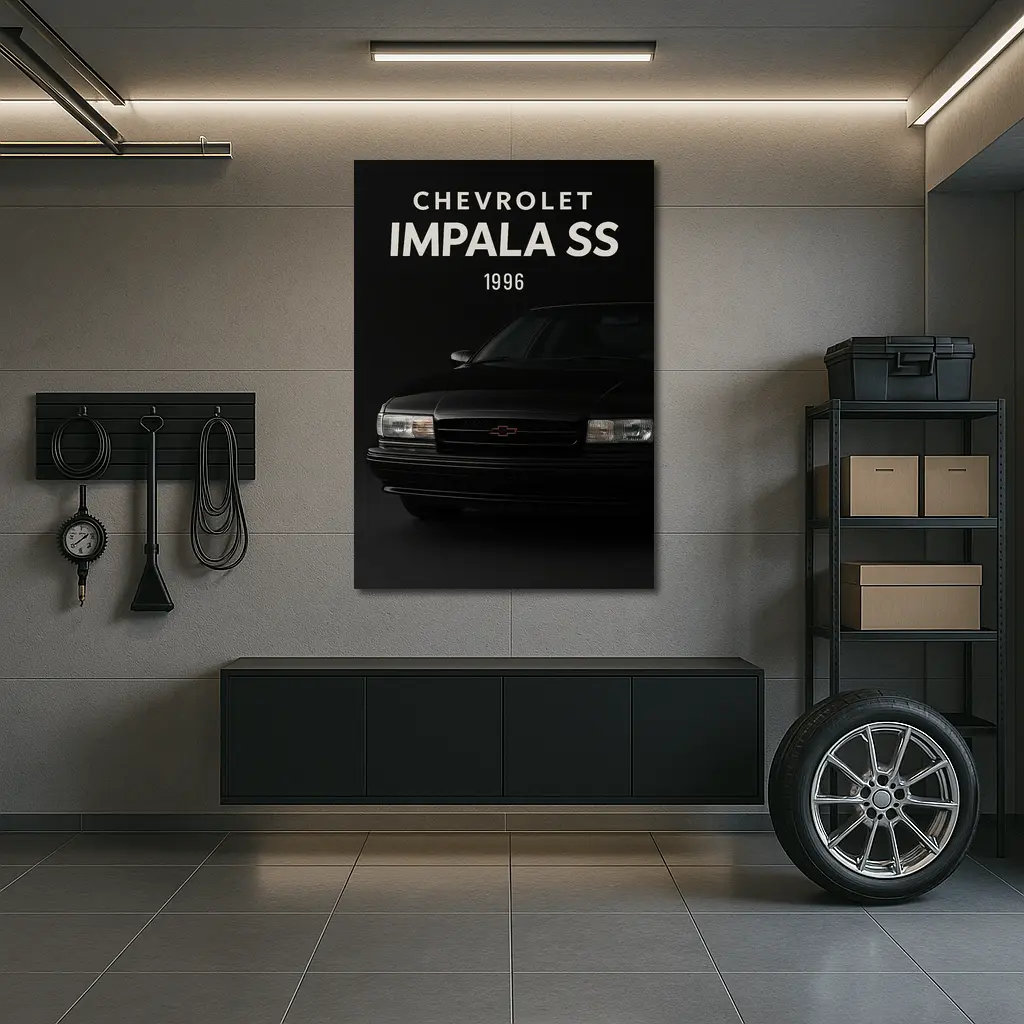 Chevrolet Impala SS Dark Studio Portrait – Wall Art