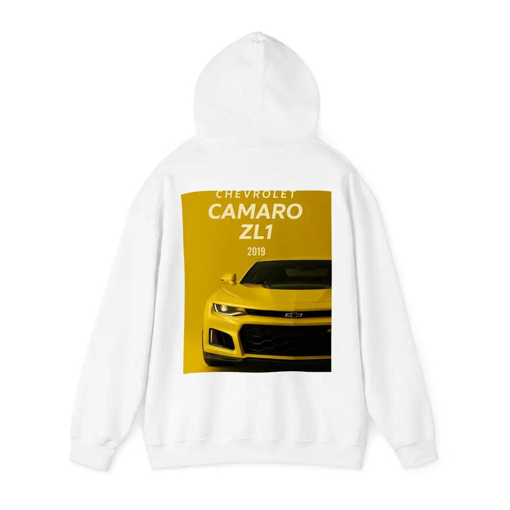 Chevrolet Camaro ZL1 Yellow Front View – Hoodies