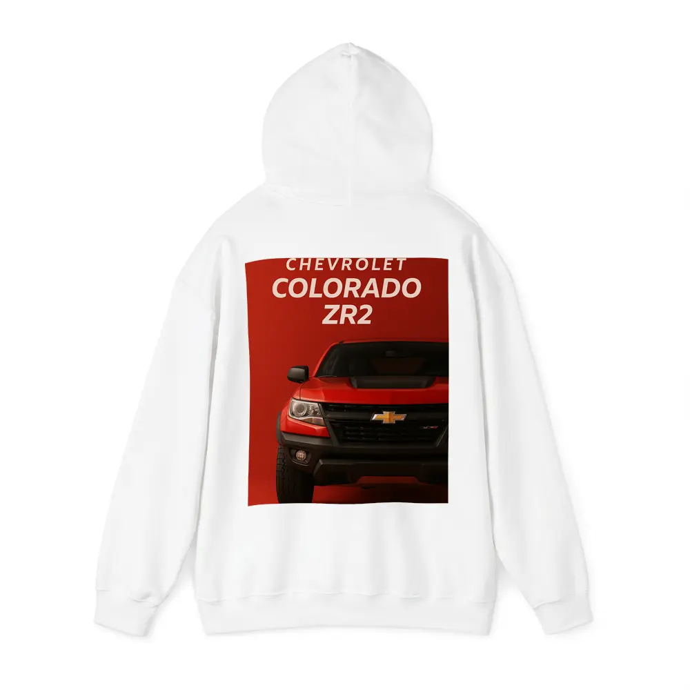 Chevrolet Colorado ZR2 Red Background Art – Hoodies
