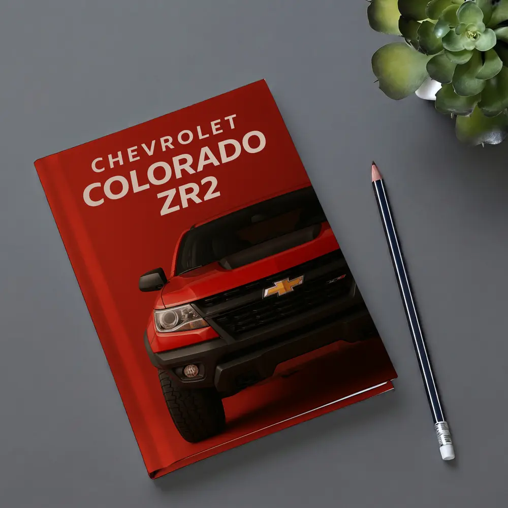 Chevrolet Colorado ZR2 Red Background Art – Notebooks