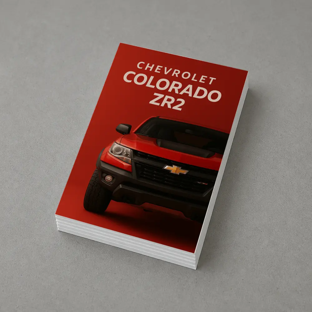 Chevrolet Colorado ZR2 Red Background Art – Postcards