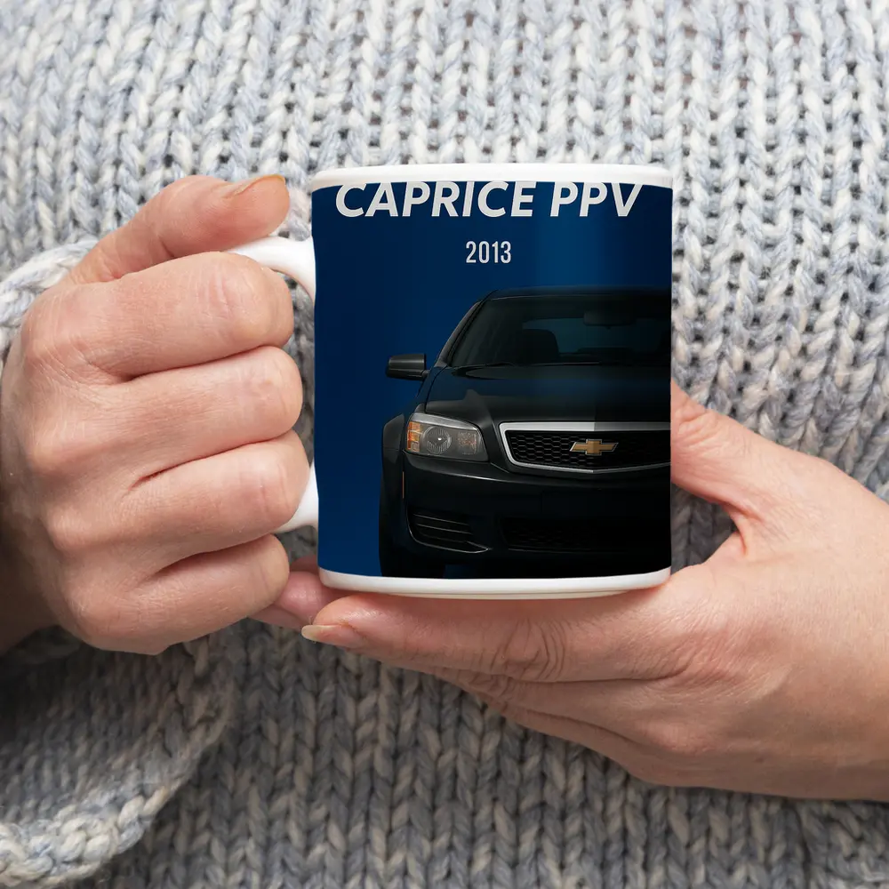 Chevrolet Caprice PPV Dark Blue Background – Mugs