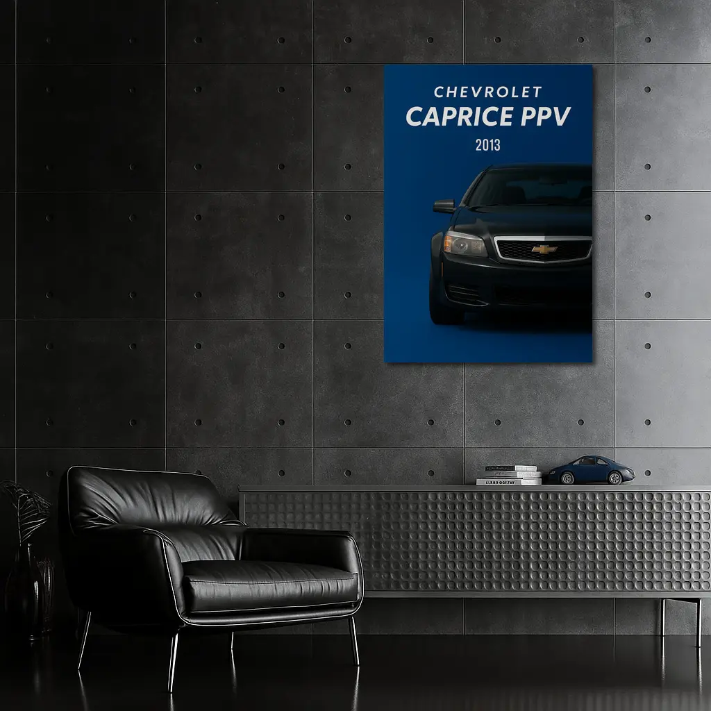 Chevrolet Caprice PPV Dark Blue Background – Wall Art