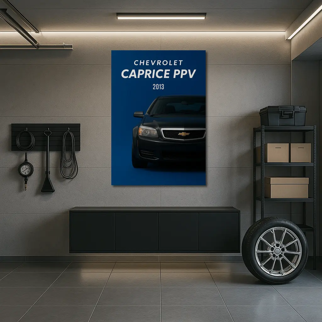 Chevrolet Caprice PPV Dark Blue Background – Wall Art