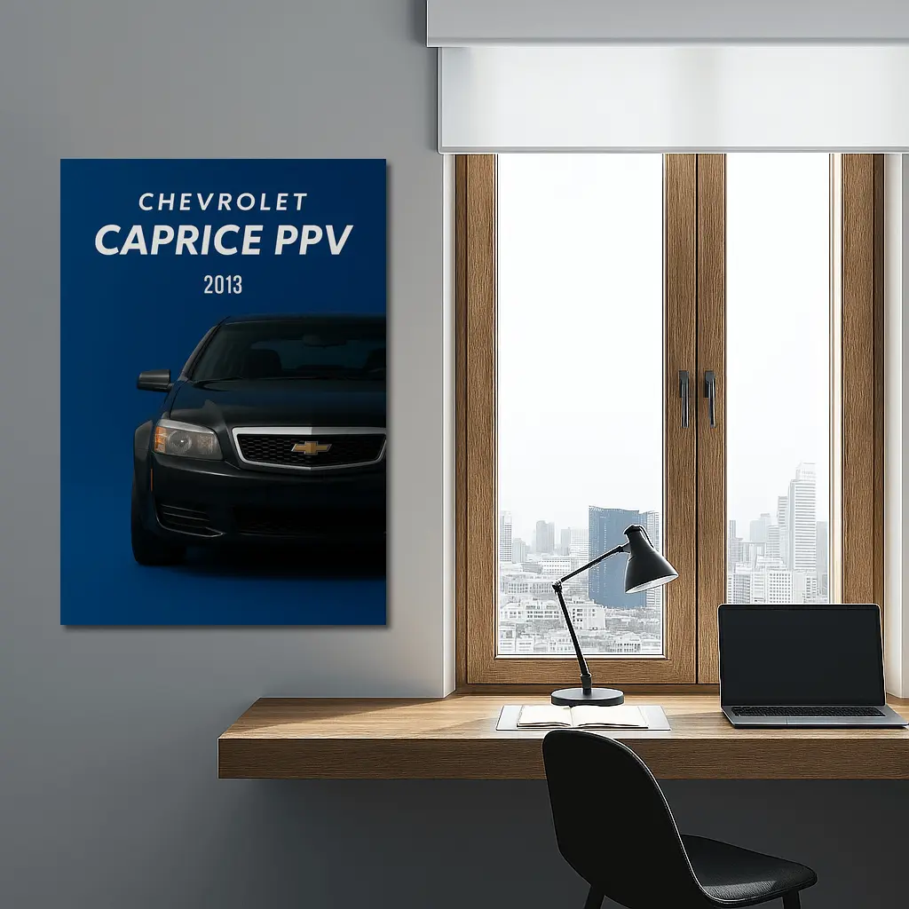 Chevrolet Caprice PPV Dark Blue Background – Wall Art