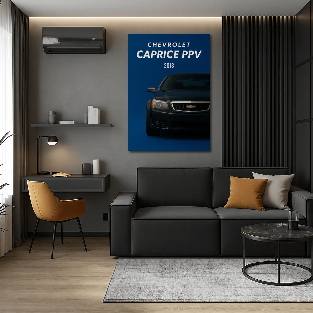 Chevrolet Caprice PPV Dark Blue Background – Wall Art