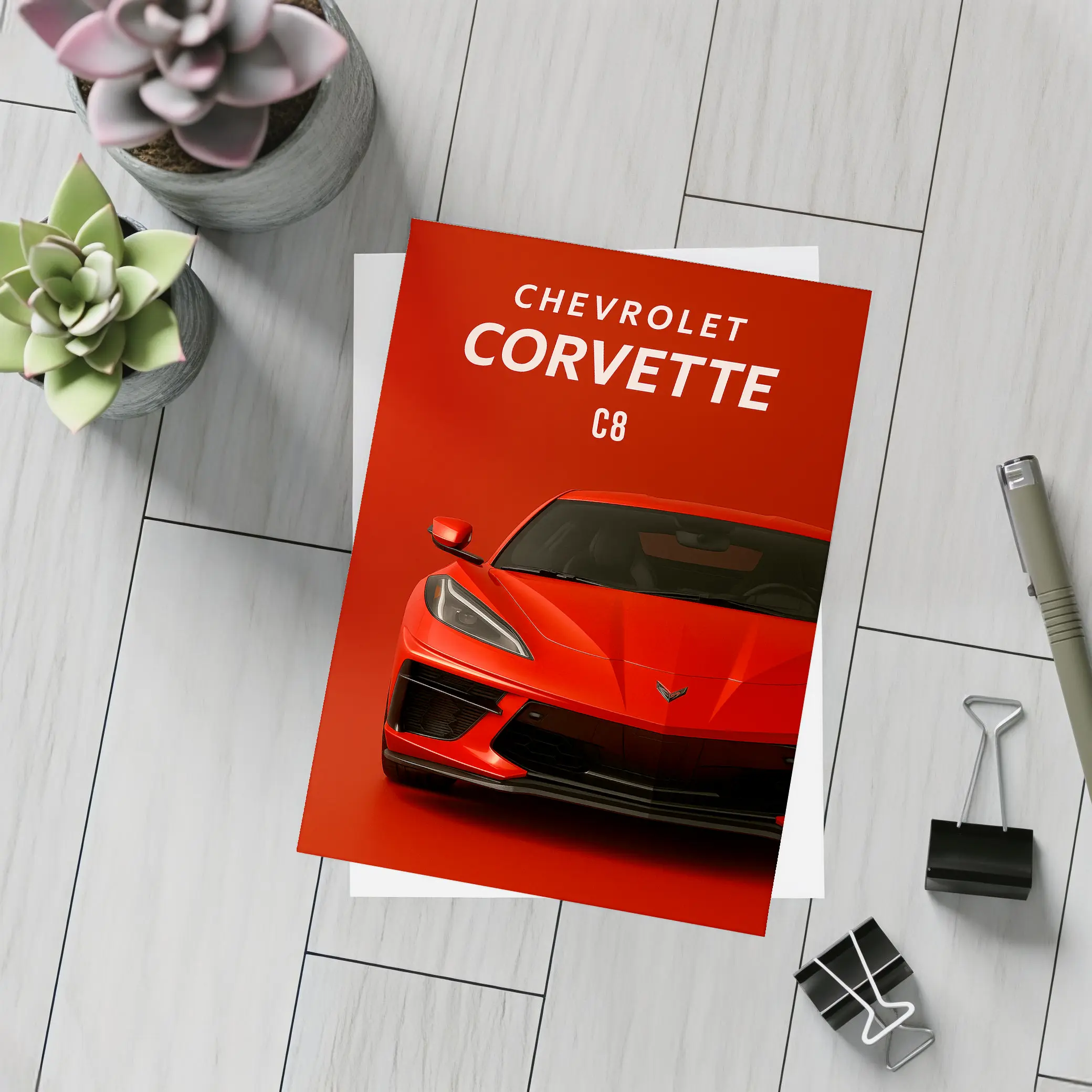 Chevrolet Corvette C8 Red Bold Front – Postcards