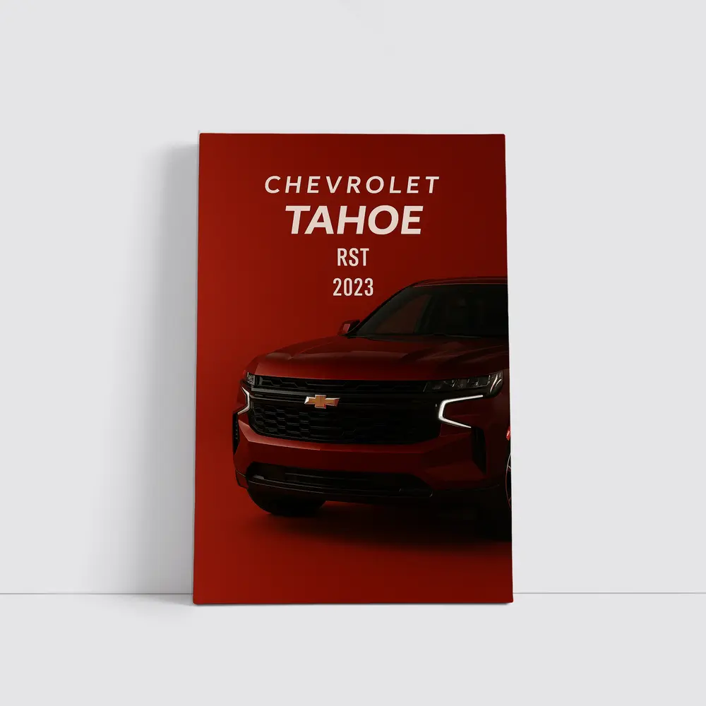 Chevrolet Tahoe RST Red Bold Front View – Wall Art