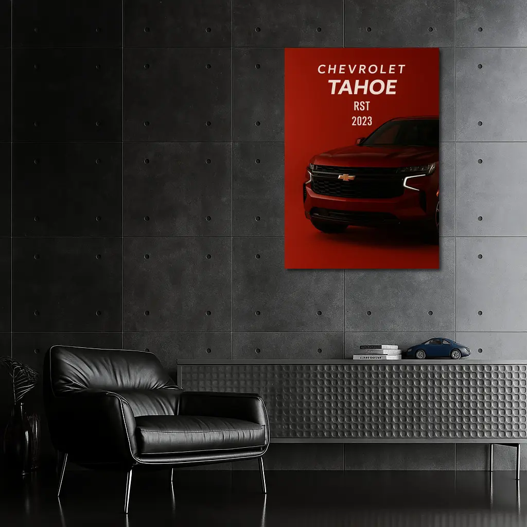 Chevrolet Tahoe RST Red Bold Front View – Wall Art