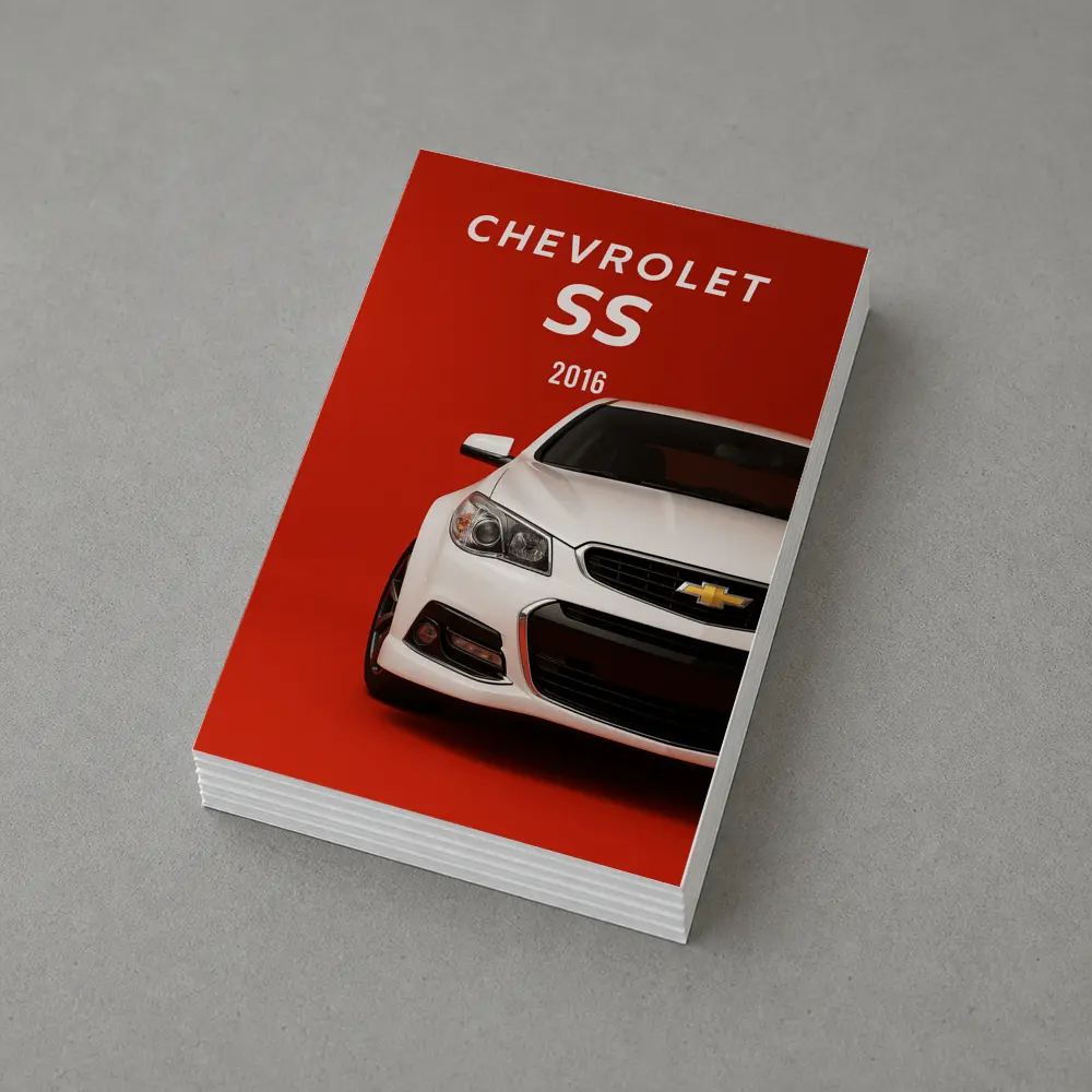 Chevrolet SS 2016 White Red Background – Postcards