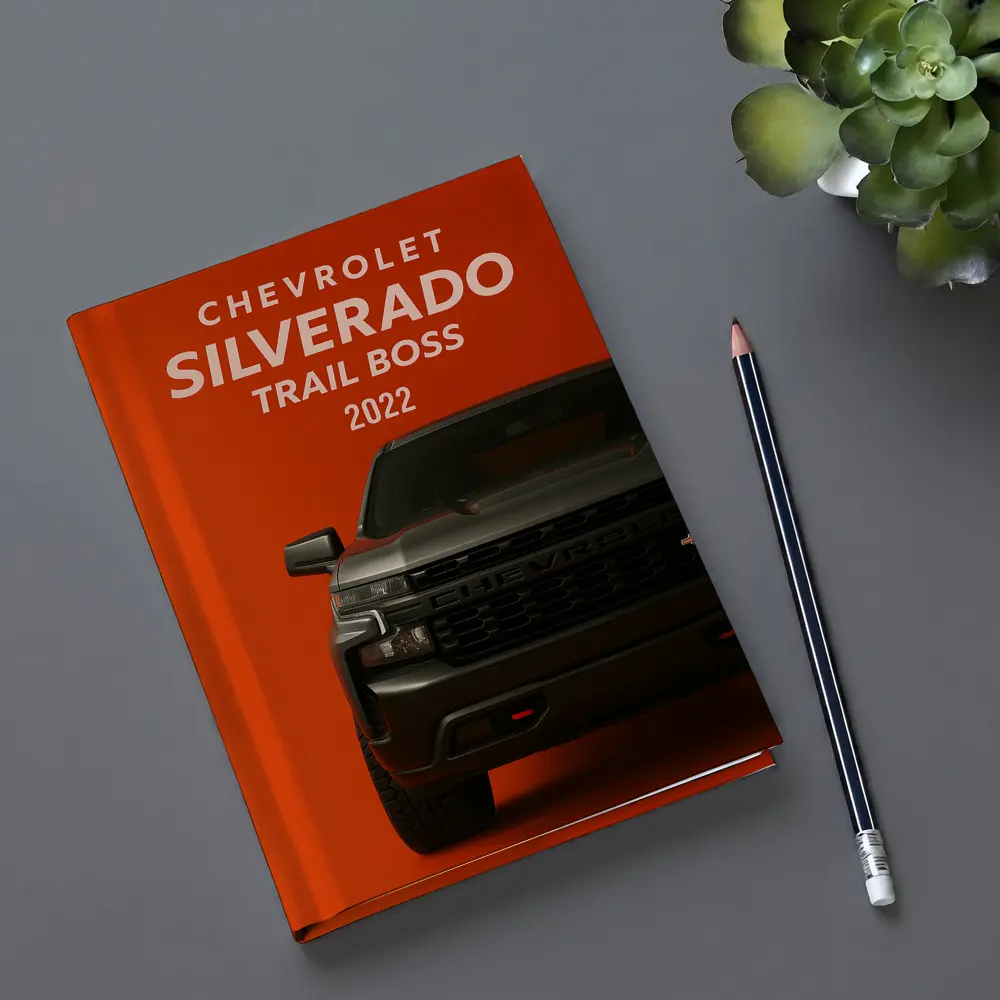 Chevrolet Silverado Trail Boss Orange Background – Notebooks