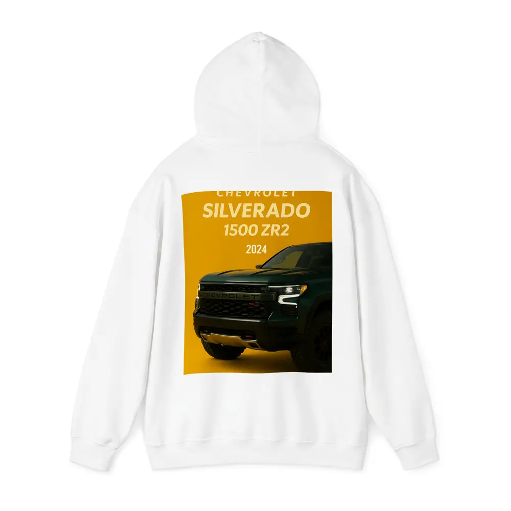 Chevrolet Silverado ZR2 Dark Green Yellow Background – Hoodies