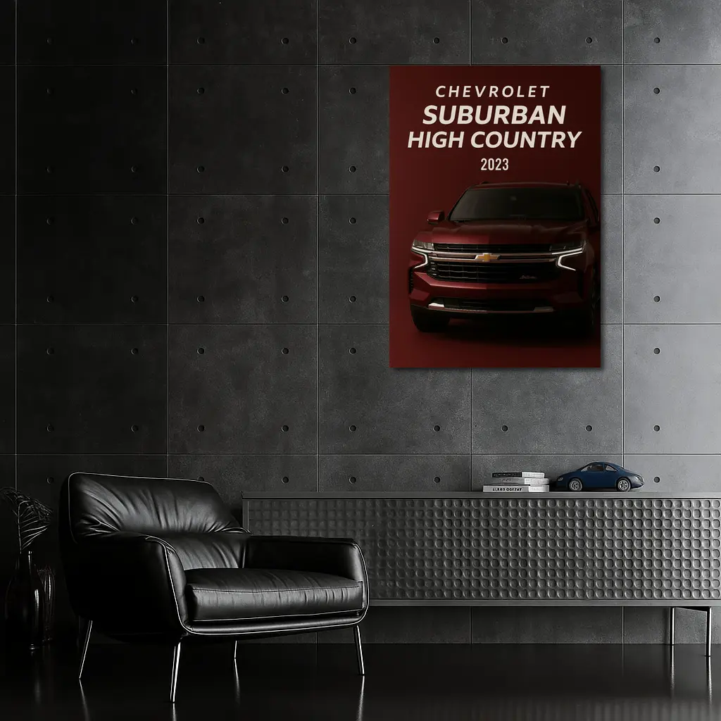 Chevrolet Suburban High Country Dark Red – Wall Art