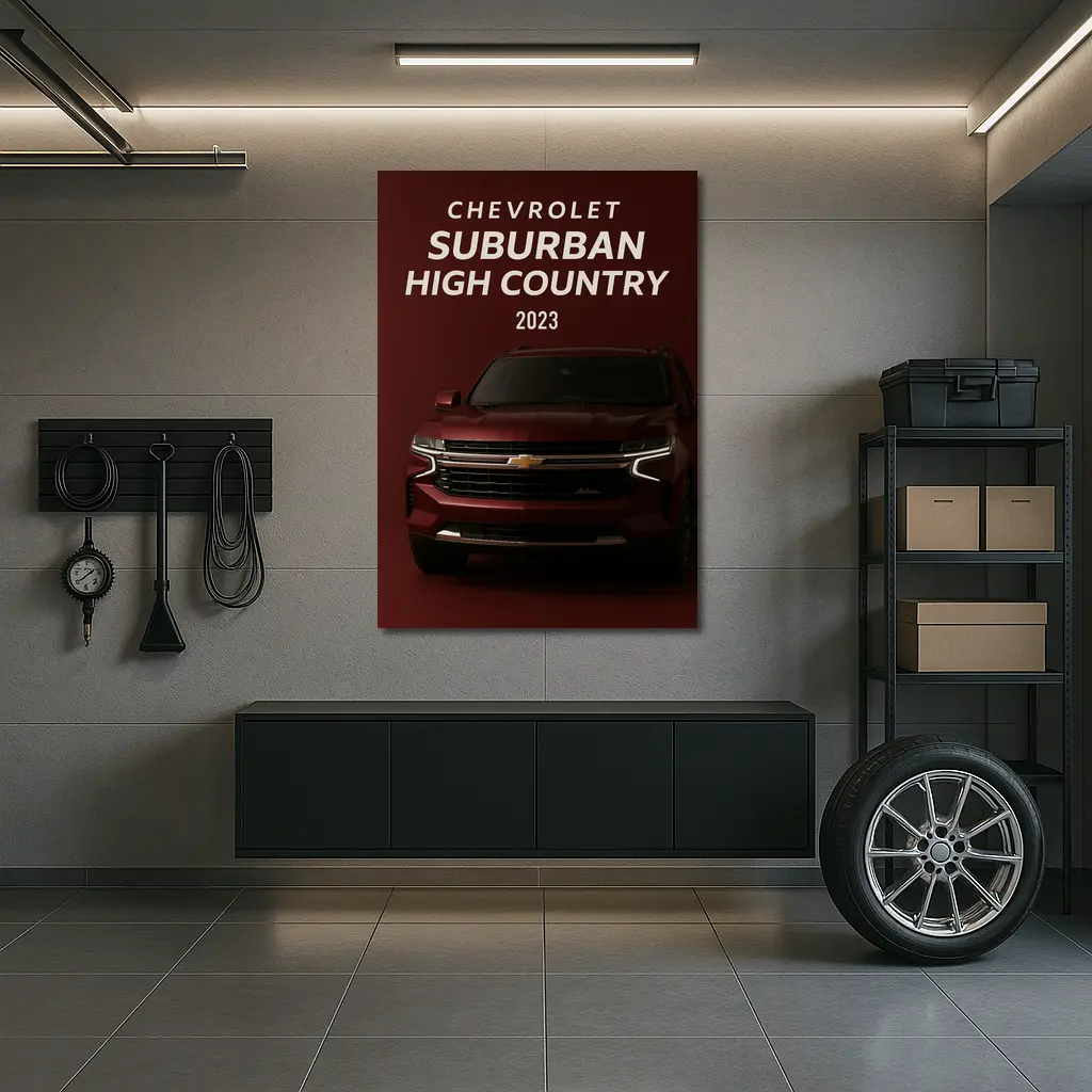 Chevrolet Suburban High Country Dark Red – Wall Art