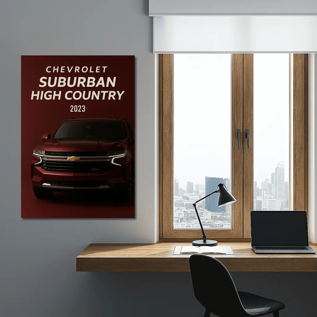 Chevrolet Suburban High Country Dark Red – Wall Art