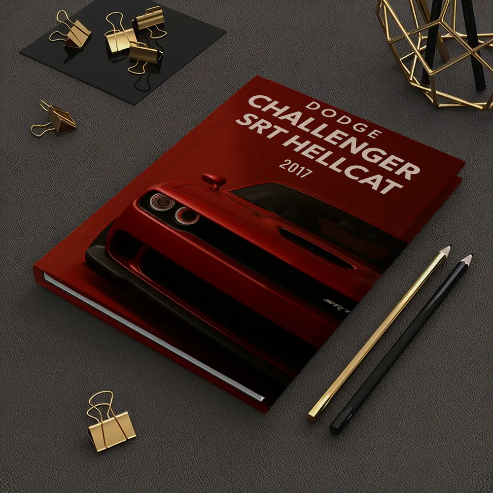 Dodge Challenger SRT Hellcat Red Background – Notebooks