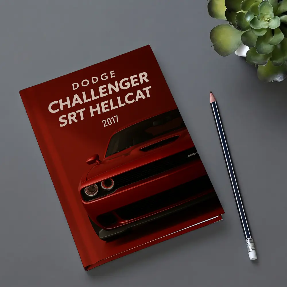 Dodge Challenger SRT Hellcat Red Background – Notebooks