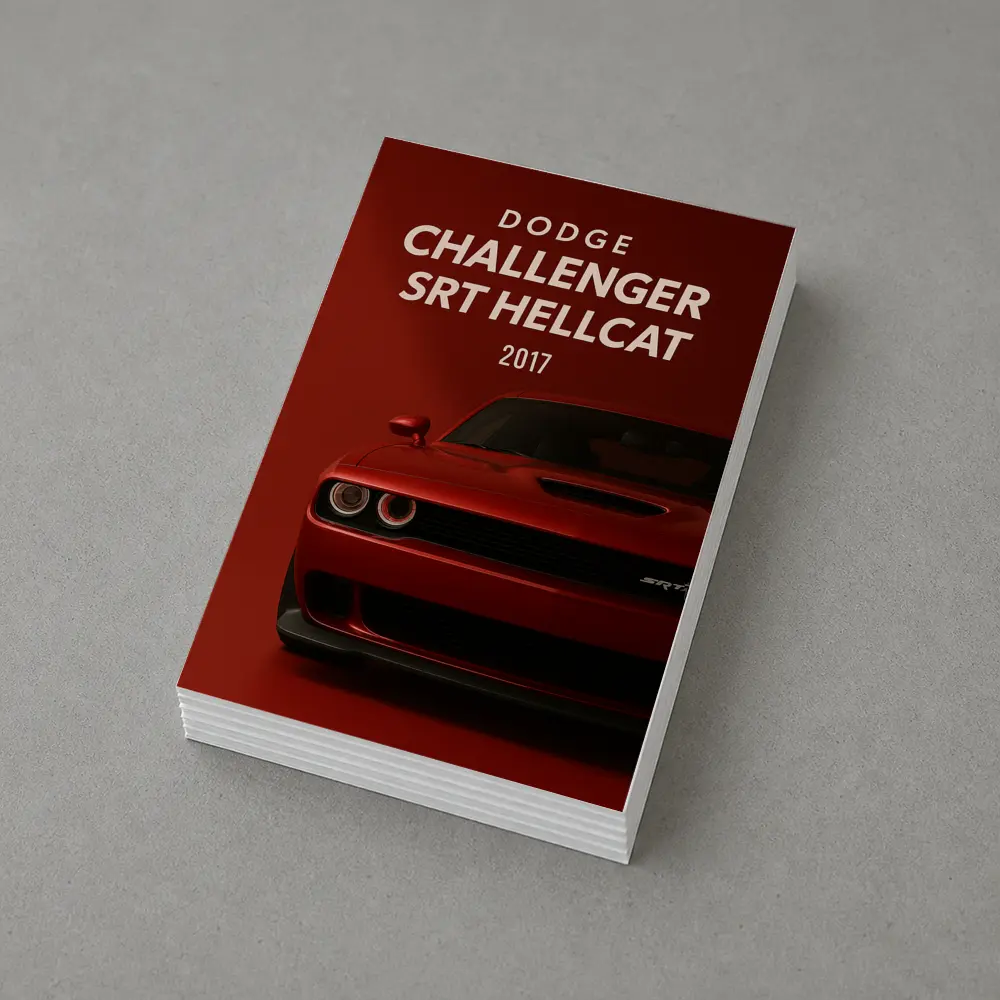 Dodge Challenger SRT Hellcat Red Background – Postcards