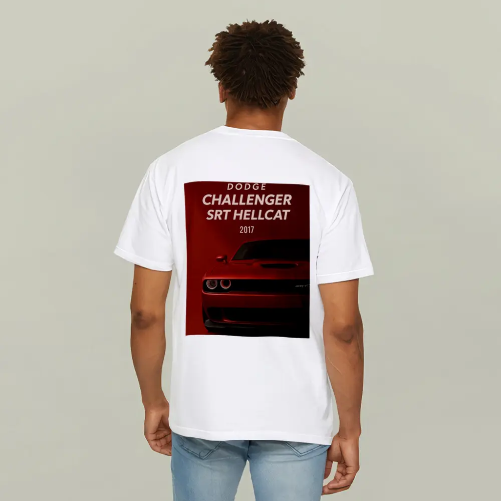 Dodge Challenger SRT Hellcat Red Background – T-Shirts