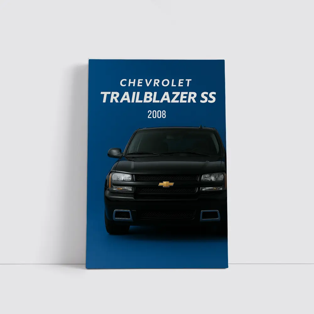 2008 Chevrolet Trailblazer SS Blue Background – Wall Art
