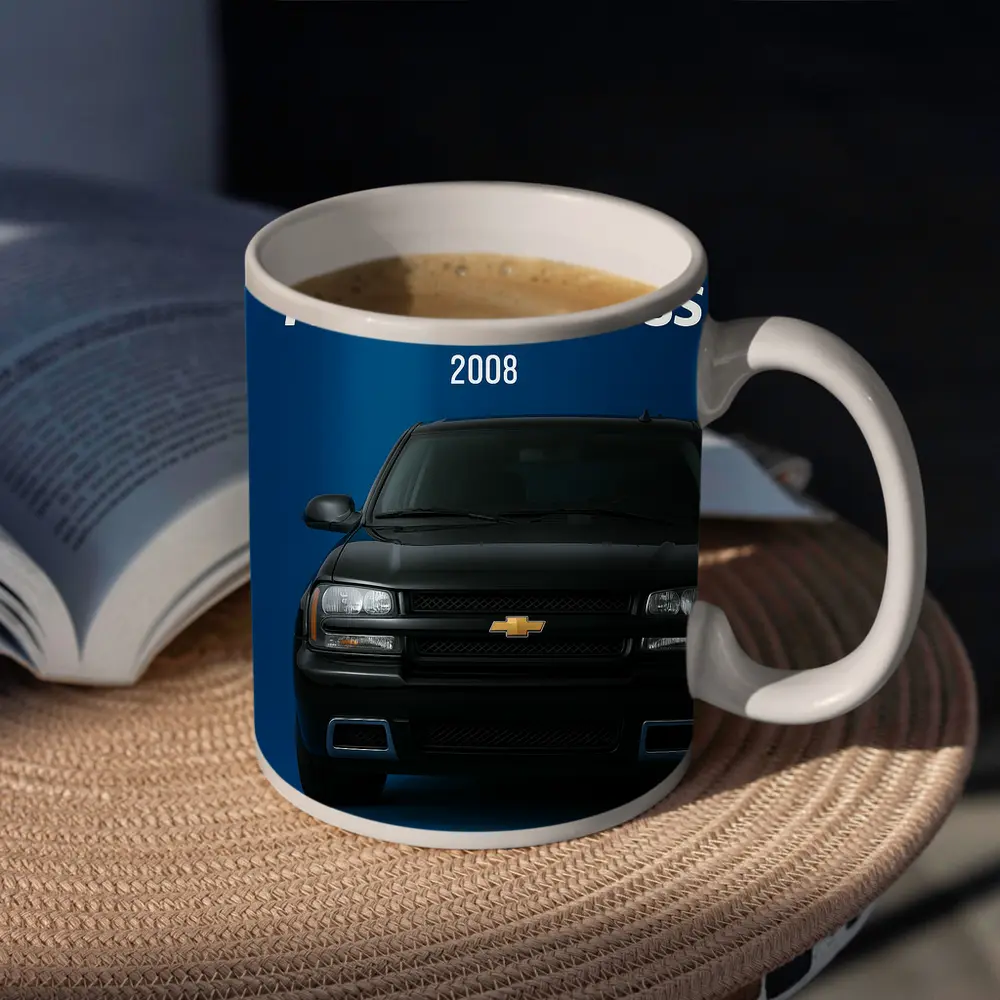 2008 Chevrolet Trailblazer SS Blue Background – Mugs