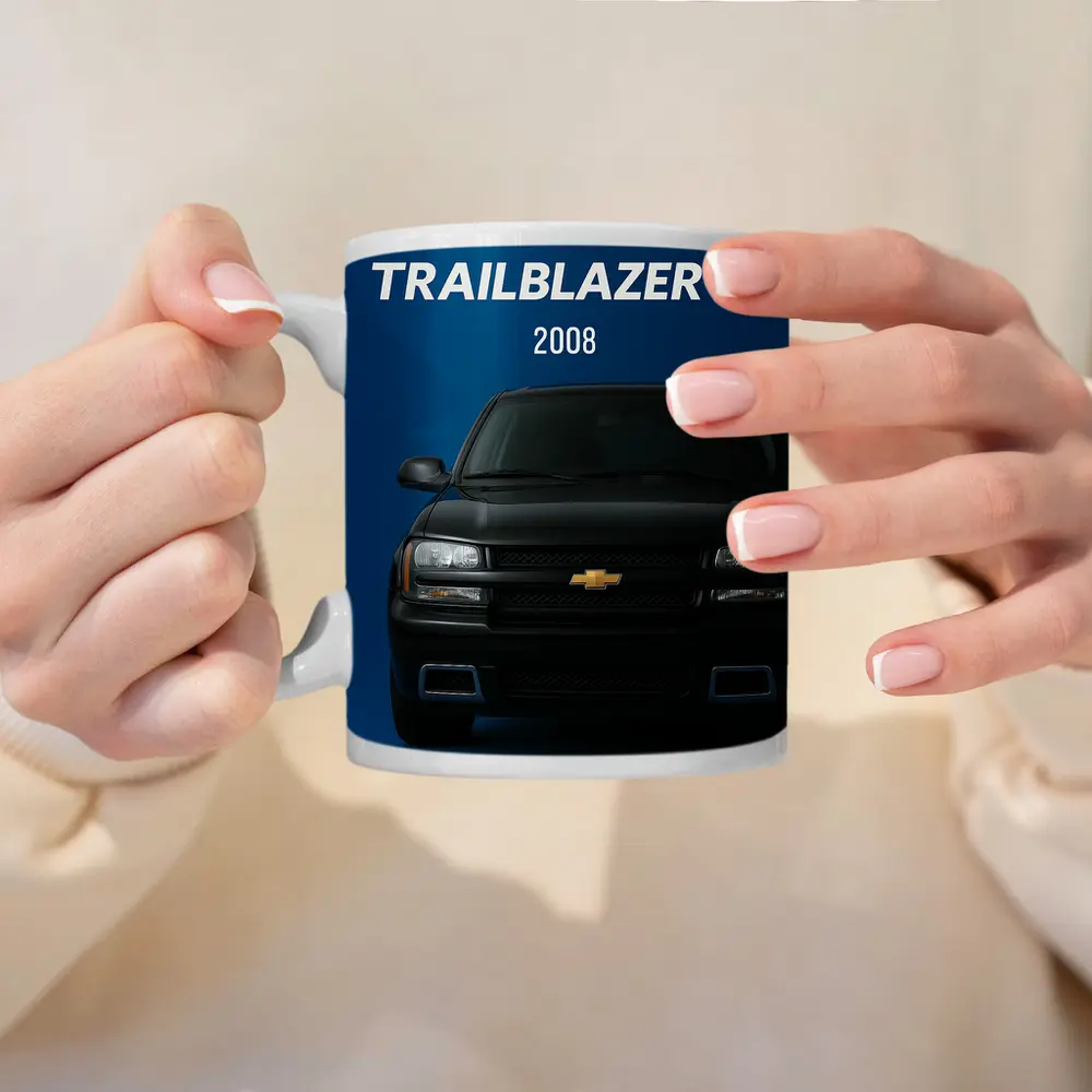 2008 Chevrolet Trailblazer SS Blue Background – Mugs