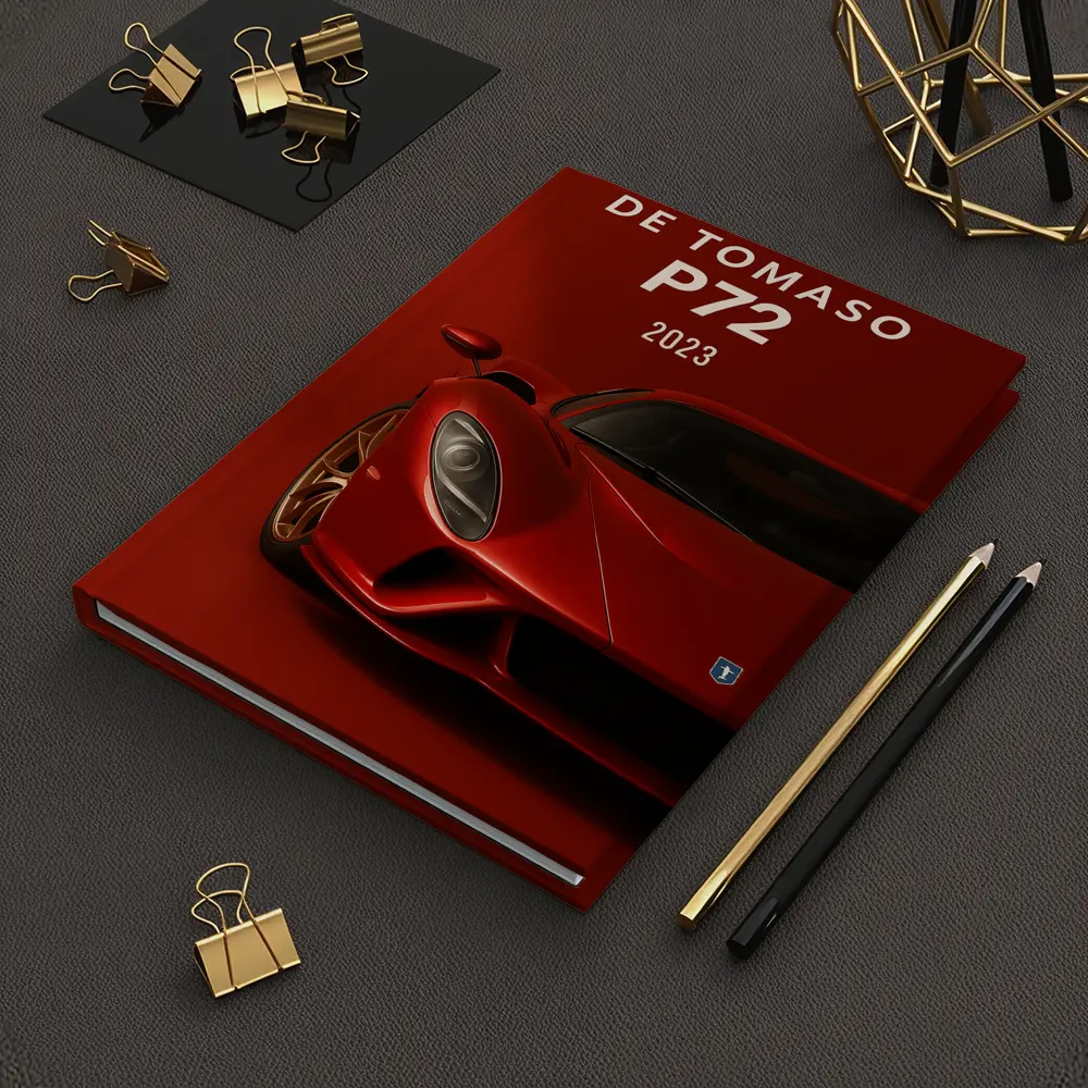 De Tomaso P72 Supercar Red Background – Notebooks