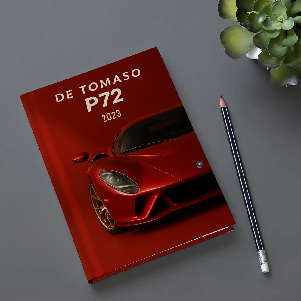 De Tomaso P72 Supercar Red Background – Notebooks