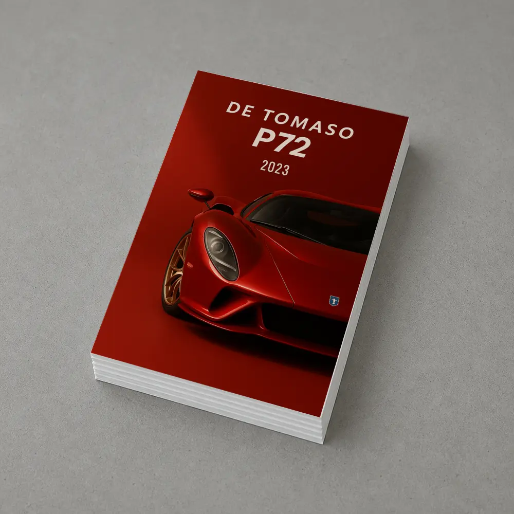 De Tomaso P72 Supercar Red Background – Postcards