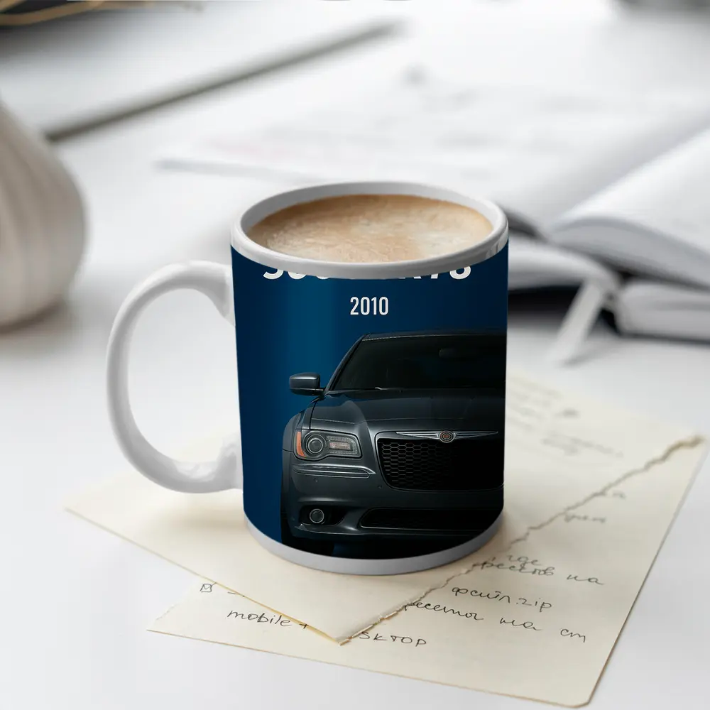 Chrysler 300C SRT8 Dark Blue Minimal Art – Mugs