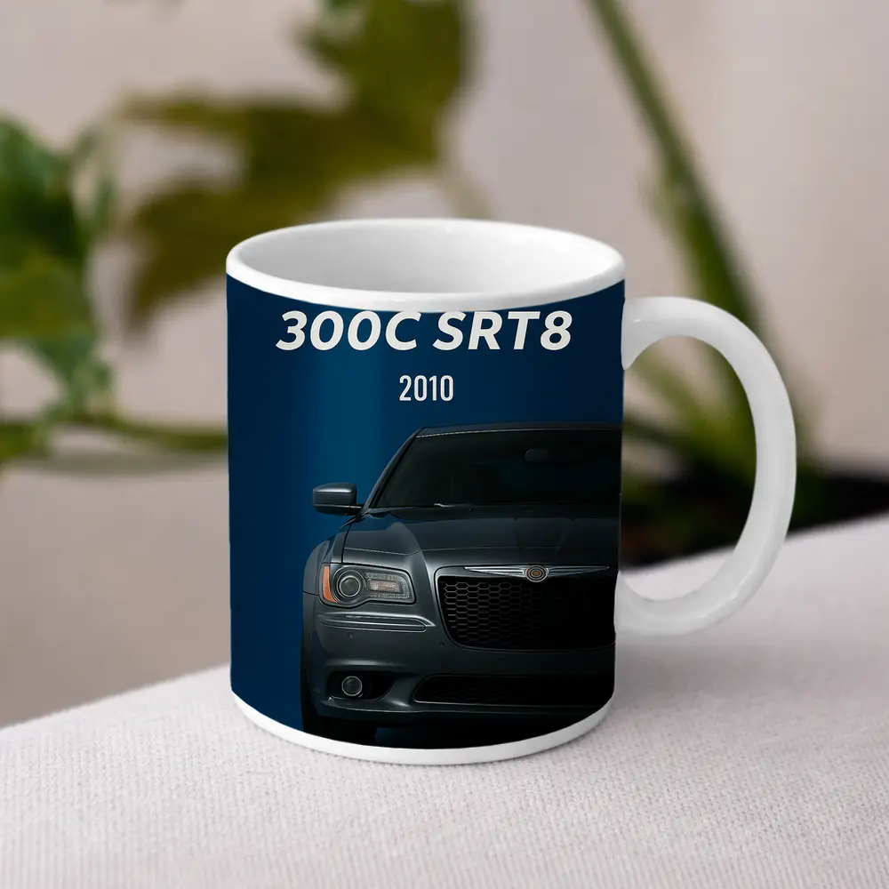 Chrysler 300C SRT8 Dark Blue Minimal Art – Mugs