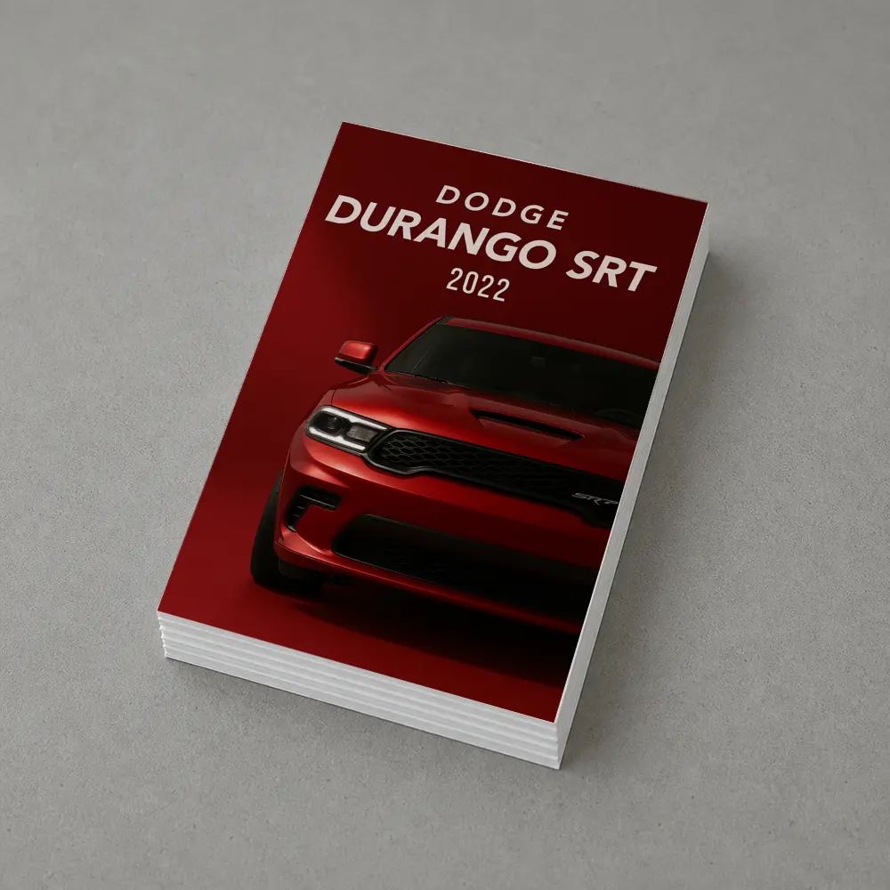 Dodge Durango SRT Red Background Front View – Postcards