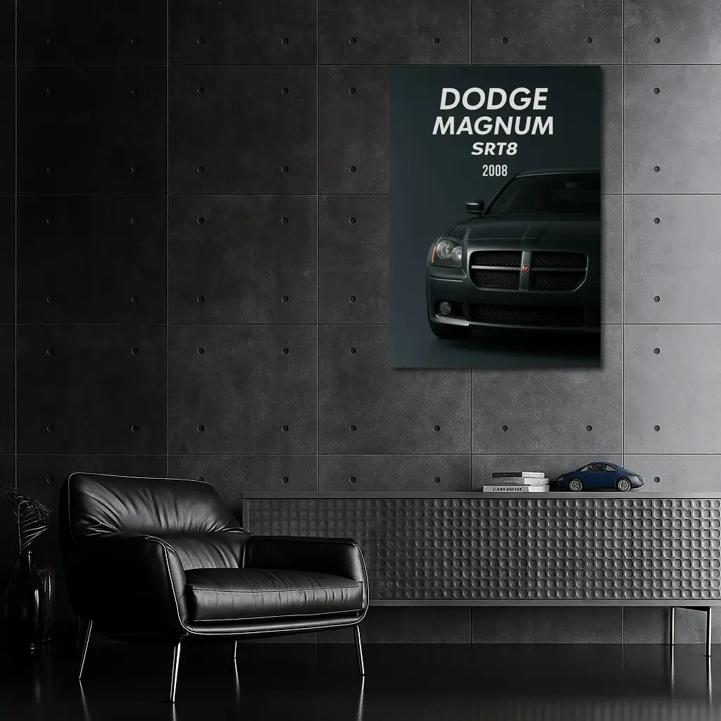 Dodge Magnum SRT8 Dark Studio Front View – Wall Art