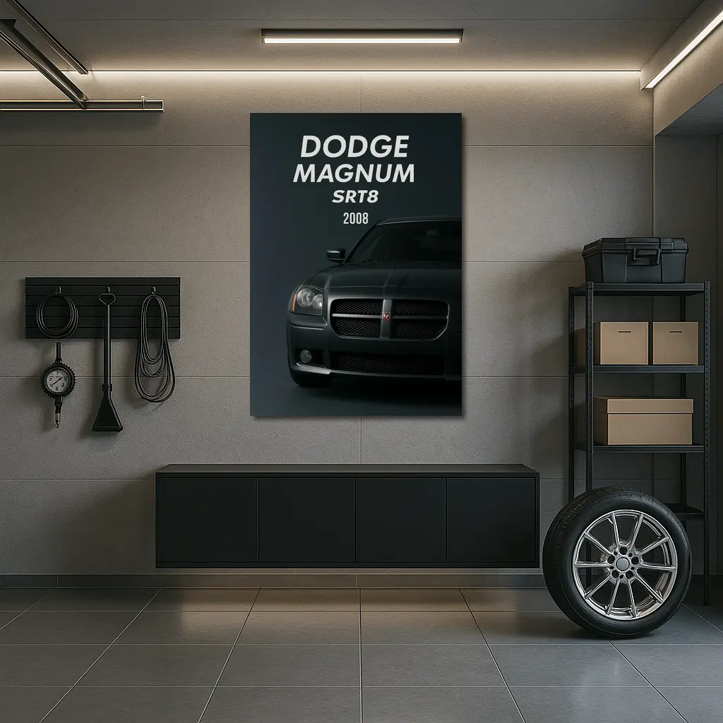 Dodge Magnum SRT8 Dark Studio Front View – Wall Art